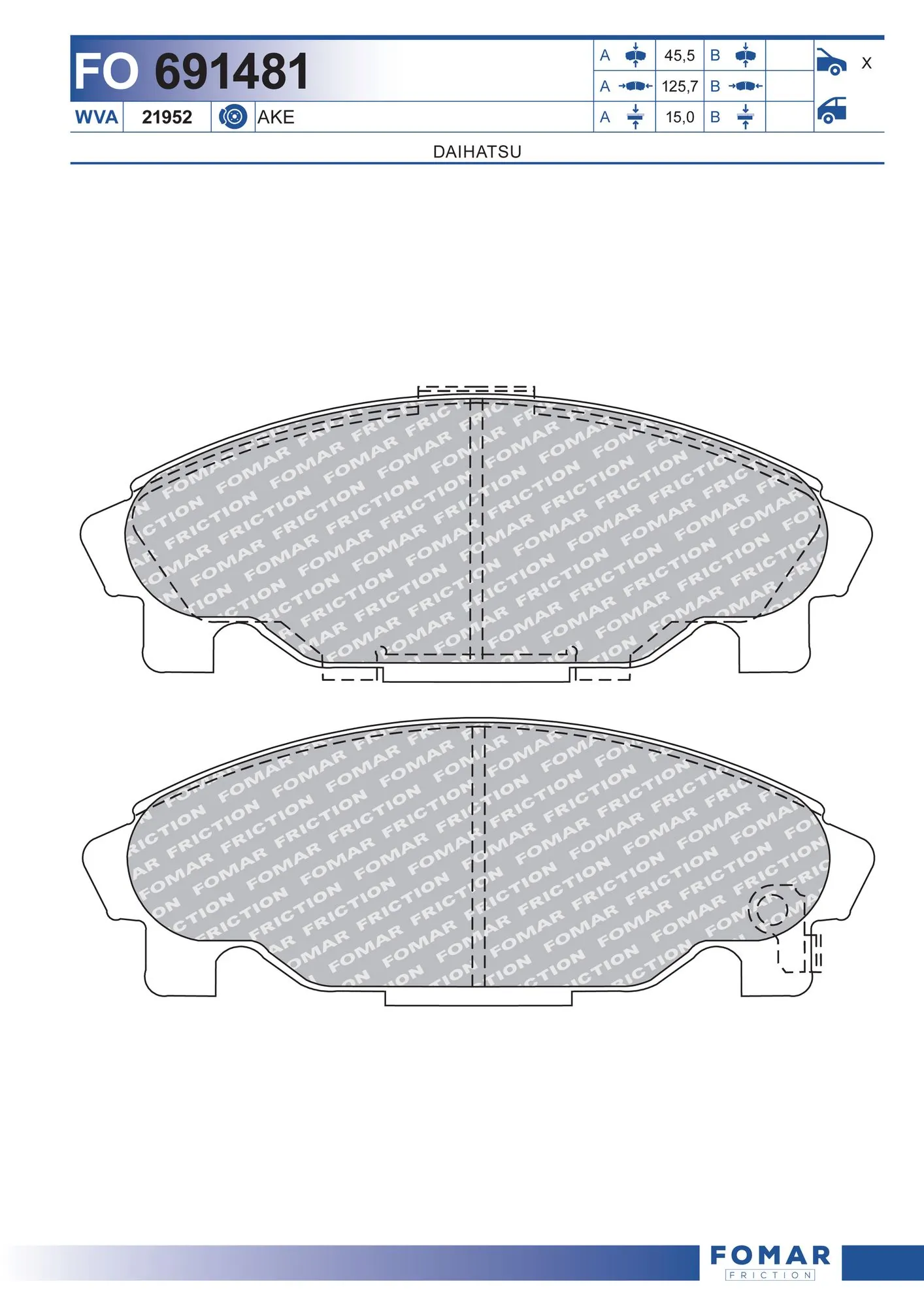 Brake Pad Set, disc brake